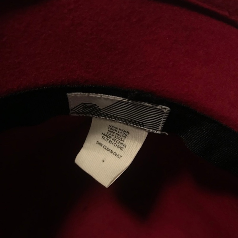 RED WOOL SHORT BRIM HAT - Picture 3 of 5